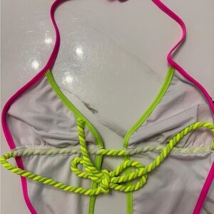 Kids Swimwear with Pink and Green Accents